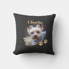 Cojín Decorativo Cute dog pet with customized name