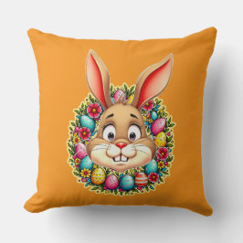 Cojín Decorativo Cute Easter Bunny – Spring Flowers almofada