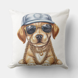 COJÍN DECORATIVO CUTE EL PEQUEÑO PERRO DE GAMA EN ROPA Y GORRA