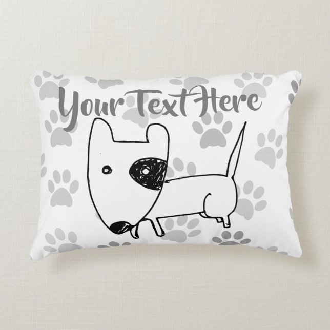 Cojín Decorativo Cute English Bull Terrier (Anverso)