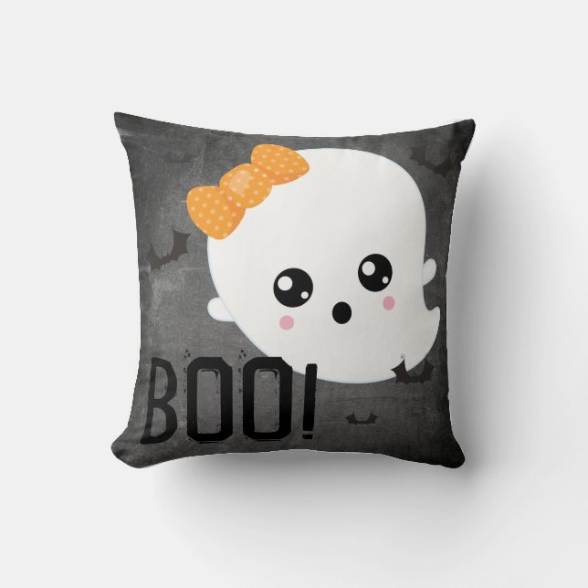 Cojín Decorativo Cute fantasma Boo Halloween (Anverso)