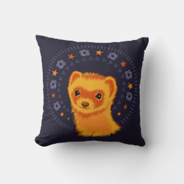 Cojín Decorativo Cute Ferret Art - Colorido Diseño de Mustelid Sonr