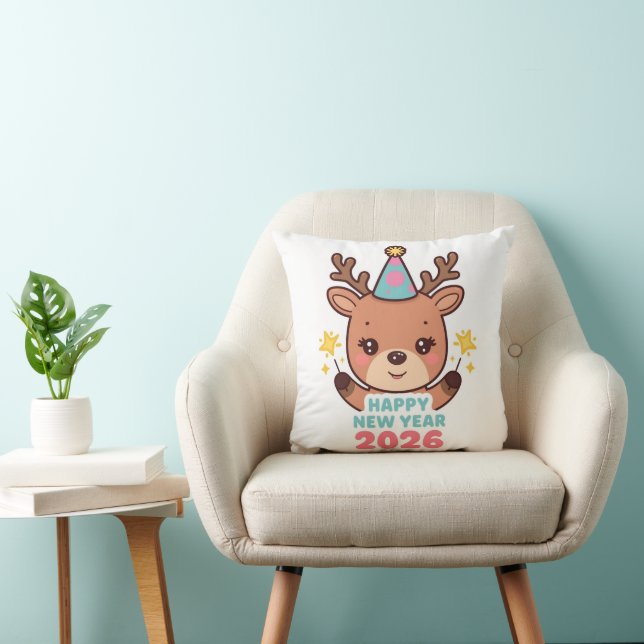 Cojín Decorativo cute festive new year pillow 2026 (Silla)
