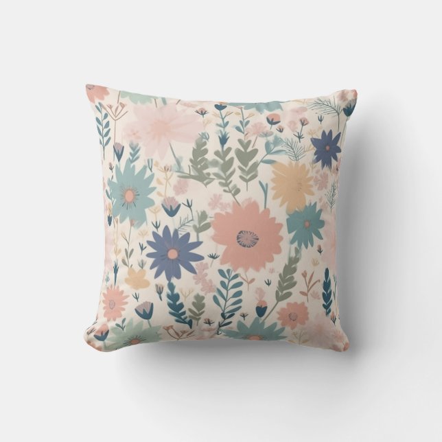 Cojín Decorativo Cute Floral Pattern Cushion (Anverso)