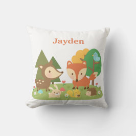 Cojín Decorativo Cute Forest Woodland Animal Kids Room Decour