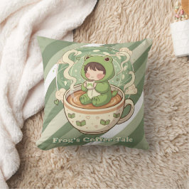 Cojín Decorativo Cute Froggy Coffee Tale Design