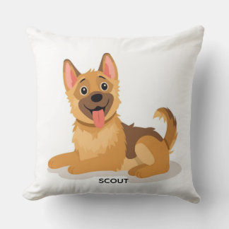 Cojín Decorativo Cute German Shepherd Puppy Illustration Decorative