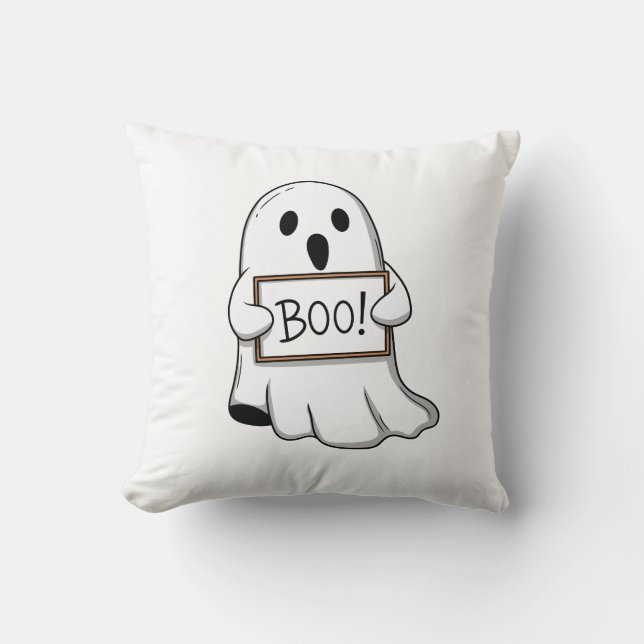 Cojín Decorativo Cute Ghostly BOO Fun (Anverso)