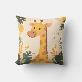 Cojín Decorativo Cute Giraffe Jungla Exótica Safari Animales Niños 