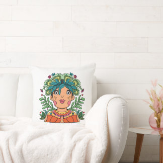 Cojín Decorativo Cute Girl, Throw Pillow