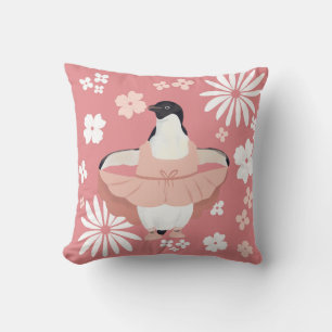 Cojín Decorativo Cute Girly Ballerina Penguin