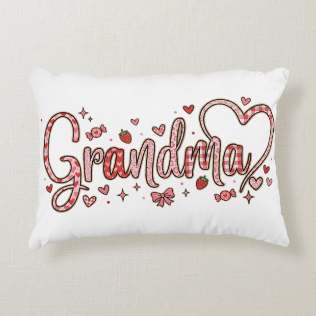 Cojín Decorativo Cute Grandma Accent Pillow (Anverso)