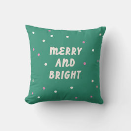 Cojín Decorativo Cute Green Merry & Bright Confetti Christmas