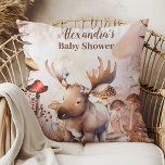 Cojín Decorativo Cute Greenery Forest Animals Woodland Baby Shower<br><div class="desc">Disfrute del ambiente acogedor de su ducha de bebé con nuestro Cojín decorativo Baby Shower Butterfly Mushroom Woodland Nature. Esta almohada adorable presenta un diseño caprichoso inspirado en el encantador bosque, adornado con delicadas mariposas, setas encantadoras y una exuberante vegetación. Perfecto para añadir un toque de encanto de bosque a...</div>