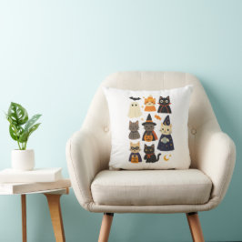 Cojín Decorativo Cute Halloween Cat Pillow