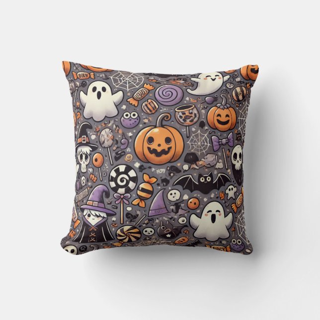 Cojín Decorativo Cute Halloween Pattern Cushion (Anverso)