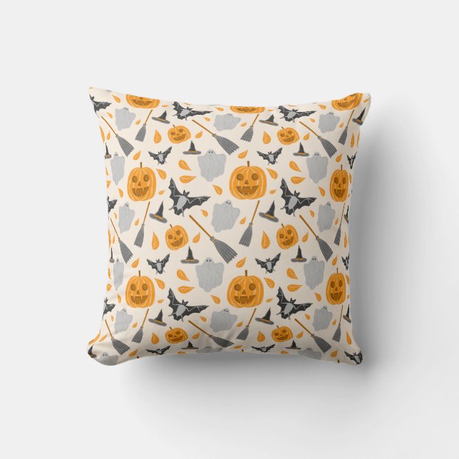 Cojín Decorativo Cute Halloween Throw Pillow (Anverso)