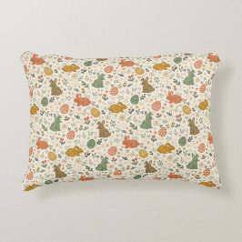 Cojín Decorativo Cute Hand Drawn Spring Bunnies Accent Pillow