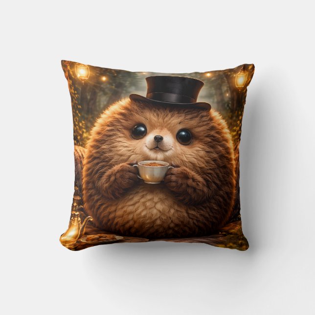 Cojín Decorativo Cute Hedgehog Cozy Pillow Gift Home Decor (Anverso)