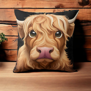 Cojín Decorativo Cute Highland Cow