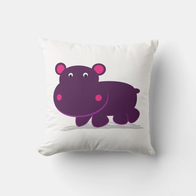 Cojín Decorativo Cute Hippo (Anverso)