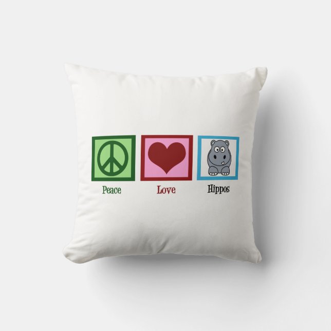 Cojín Decorativo Cute Hippo (Anverso)