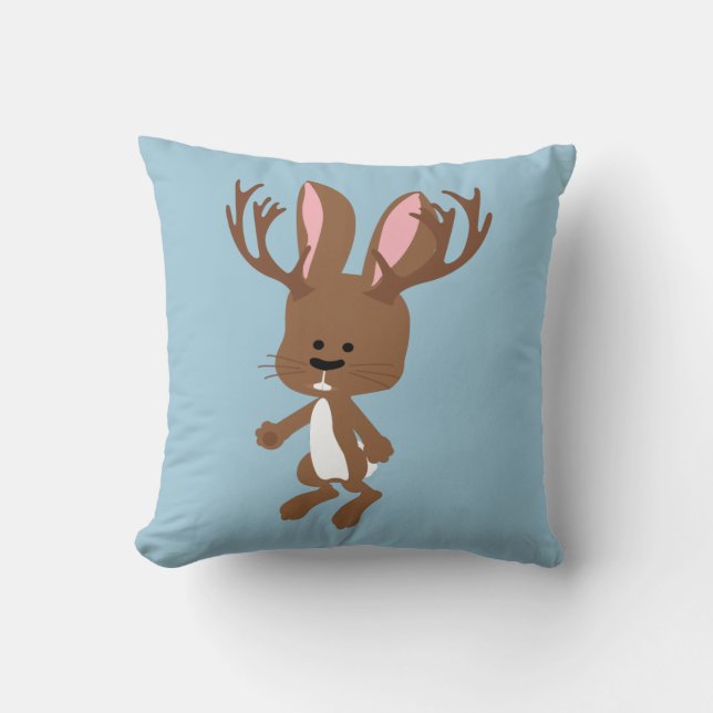 Cojín Decorativo Cute Jackalope (Anverso)