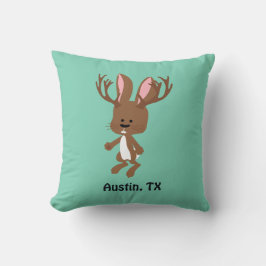 Cojín Decorativo Cute Jackalope - Austin, Texas