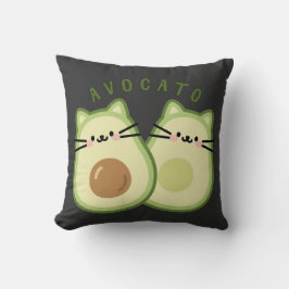 Cojín Decorativo Cute Kawaii Aguacate Cat Mashup