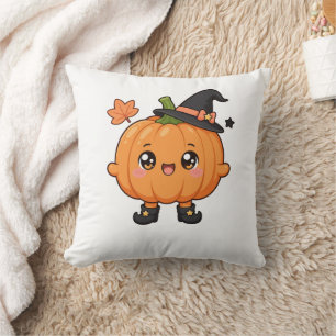 Cojín Decorativo Cute Kawaii Halloween Pumpkin Clipart - 