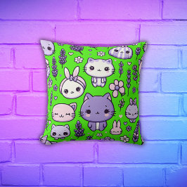 Cojín Decorativo Cute Kawaii tema Lavanda púrpura |
