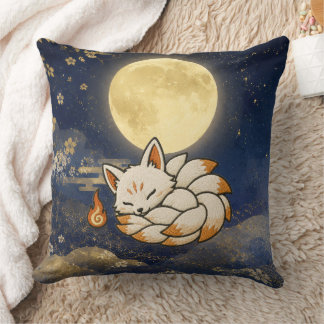 Cojín Decorativo Cute Kitsune Halloween Pillow | Japanese Yokai