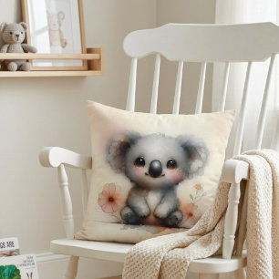 Cojín Decorativo Cute Koala Bebé Acuarela