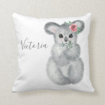 Cute Koala Nombre Del Oso Floral Moderno Simple