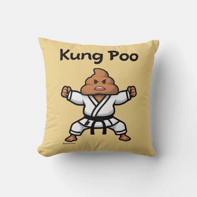 Cojín Decorativo Cute Kung Poo Karate (Anverso)