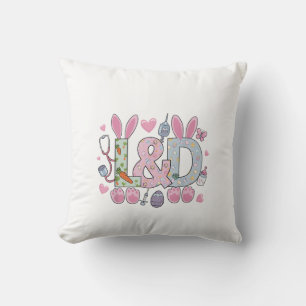 Cojín Decorativo Cute L&D Enfermera de parto y parto Conejo de Pasc