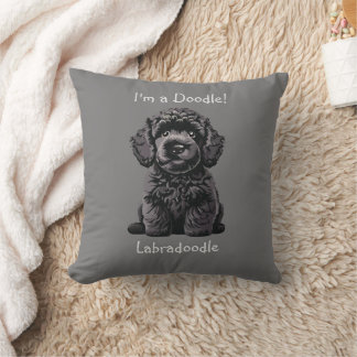Cojín Decorativo Cute Labradoodle Puppy - ¡Soy un Doodle!