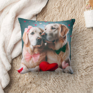 Cojín Decorativo Cute labrador couple valentine's day