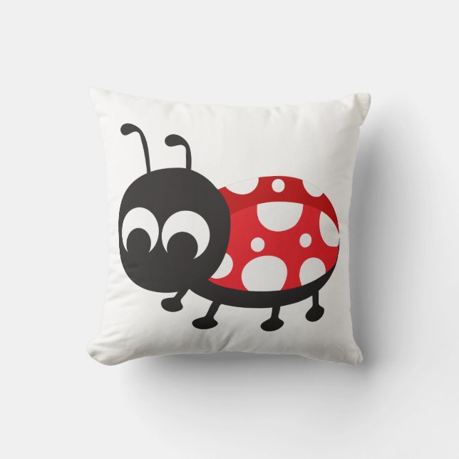 Cojín Decorativo Cute Ladybug (Anverso)