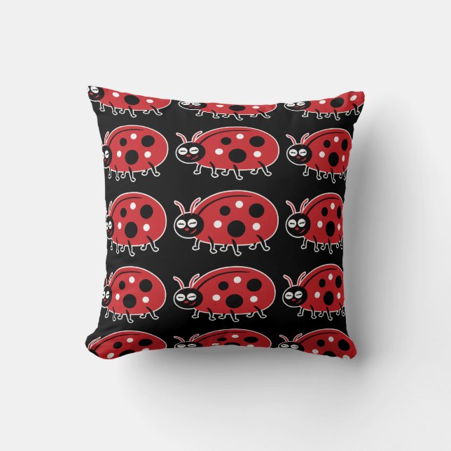 Cojín Decorativo Cute Ladybug (Anverso)