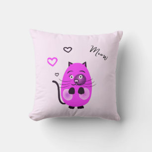 Cojín Decorativo Cute lilac cat
