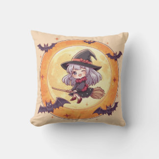 Cojín Decorativo Cute Little Witch Halloween Pillow