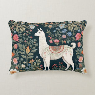 Cojín Decorativo Cute Llama Elegante Floral