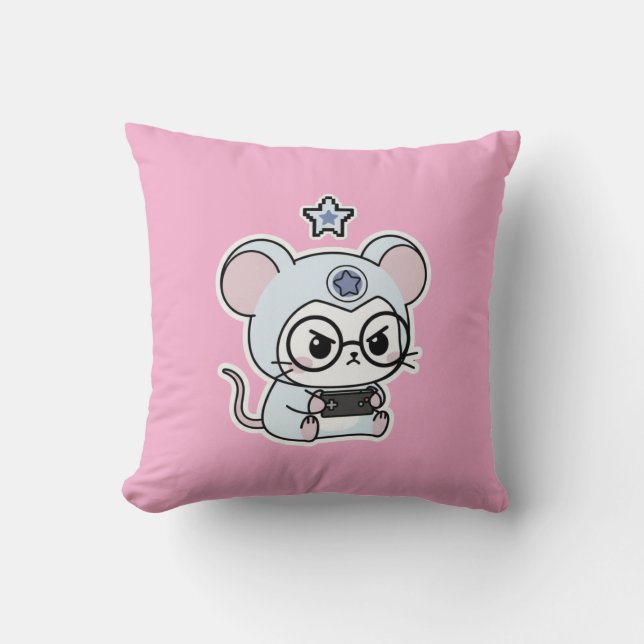 Cojín Decorativo Cute lovely little adorable mouse  (Anverso)