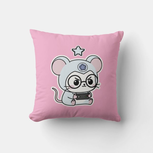 Cojín Decorativo Cute lovely little adorable mouse  (Anverso)