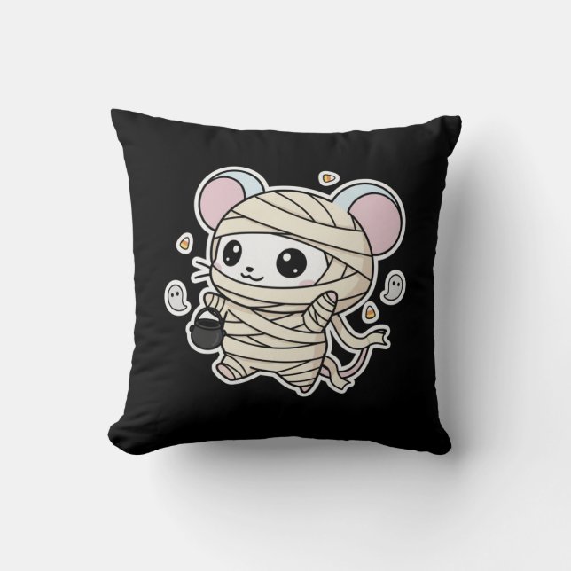 Cojín Decorativo Cute lovely little mouse ready for Halloween  (Anverso)