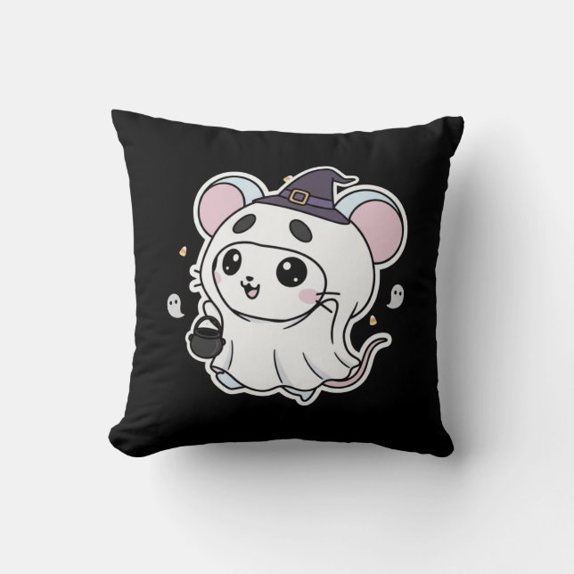 Cojín Decorativo Cute lovely little mouse ready for Halloween  (Anverso)