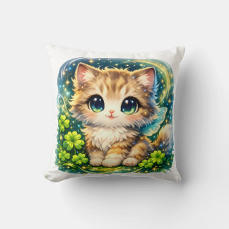 Cojín Decorativo Cute Magical Kitten Pillow | Kawaii Fantasy Cat Cu