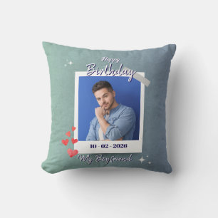 Cojín Decorativo Cute mi novio diseño de regalo de cumpleaños