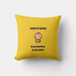 Cojín Decorativo Cute Monkey Theme Boy Baby Shower